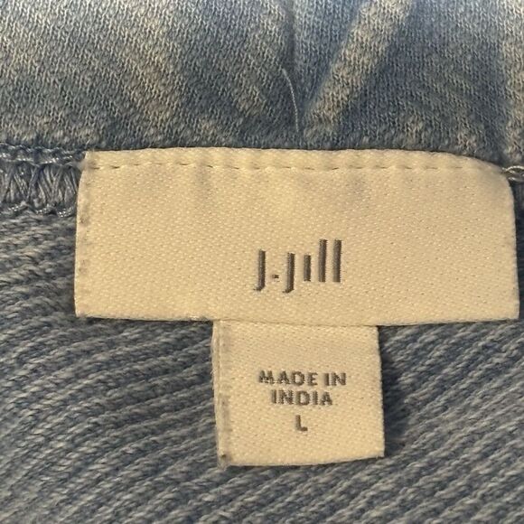 J. Jill Cotton Terry Tie-Waist Pull On Casual Skirt Light Powder Blue Size Large - Picture 11 of 16